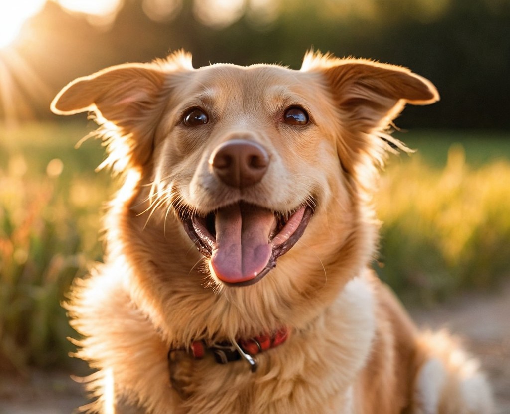 A happy rescue dog